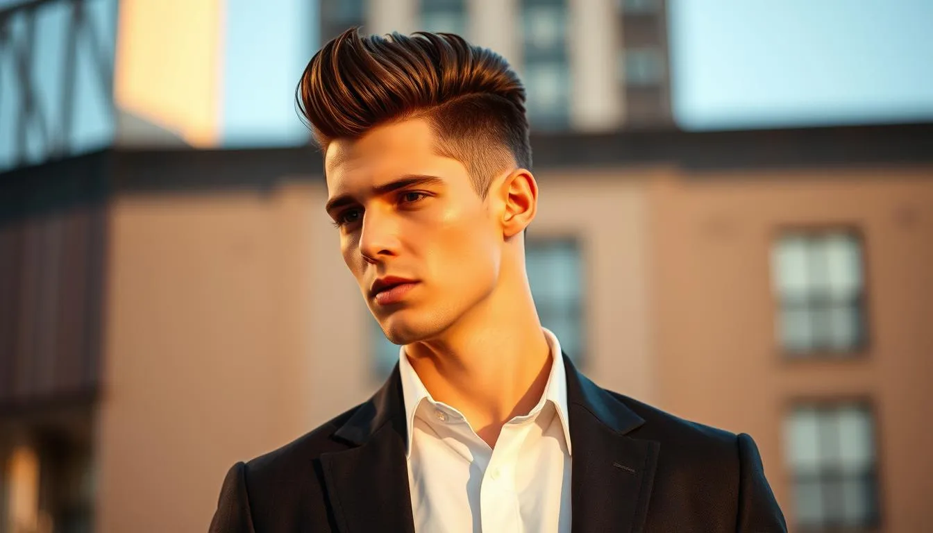 fryzura pompadour