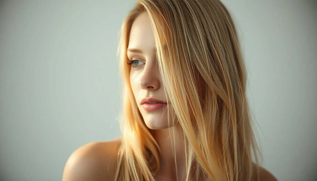 refleksy na naturalnym blondzie