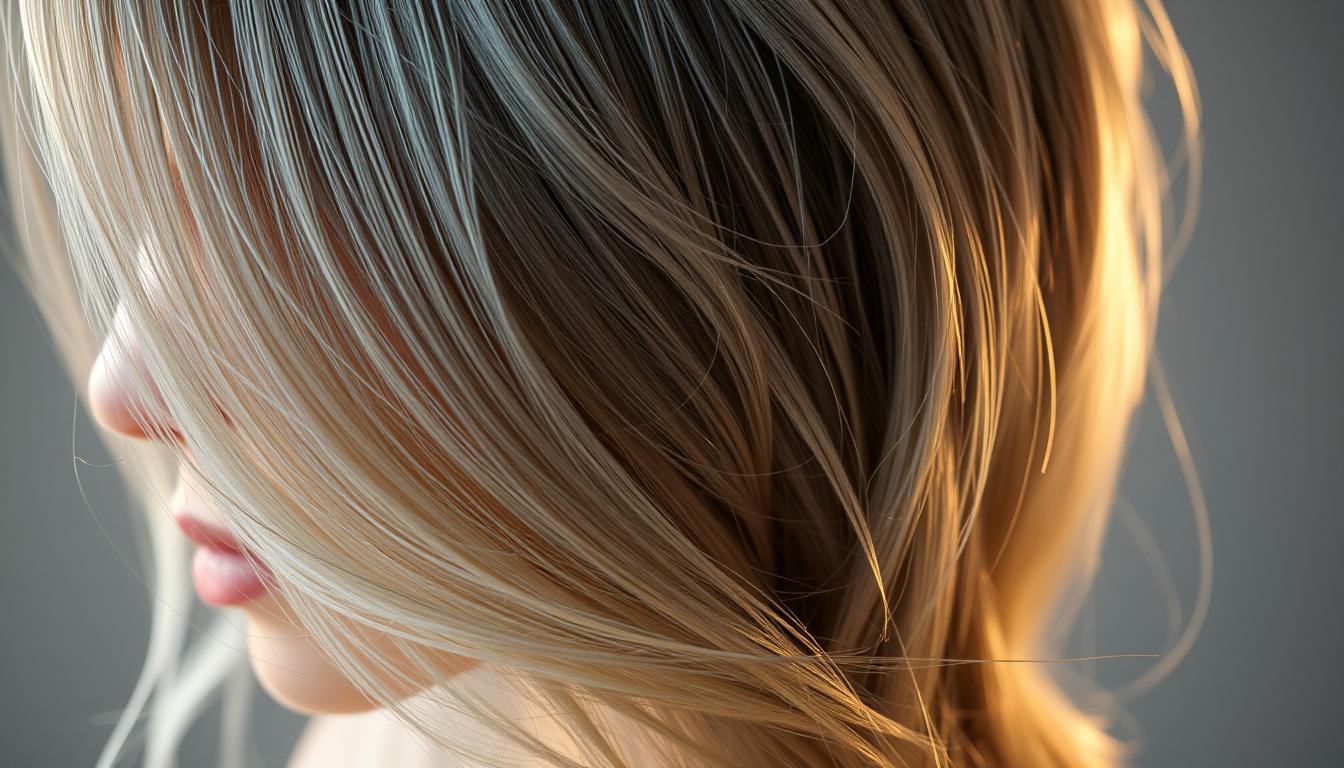 refleksy na siwe włosy