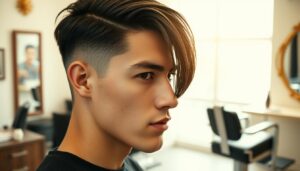 fryzura side part